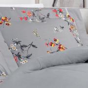 Jogo de Cama King Percal 200 fios - Beatrice Cinza - Dui Design