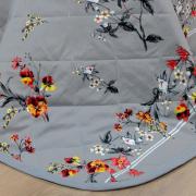 Kit: 1 Cobre-leito Queen + 2 Porta-travesseiros Percal 200 fios - Beatrice Cinza - Dui Design