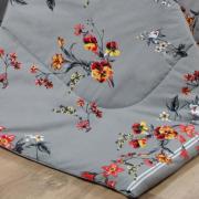 Enxoval Casal com Edredom 5 pe�as Percal 200 fios - Beatrice Cinza - Dui Design