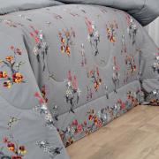 Enxoval Casal com Edredom 5 pe�as Percal 200 fios - Beatrice Cinza - Dui Design