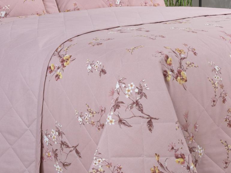 Kit: 1 Cobre-leito Solteiro + 1 Porta-travesseiro Percal 200 fios - Beatrice Vintage - Dui Design