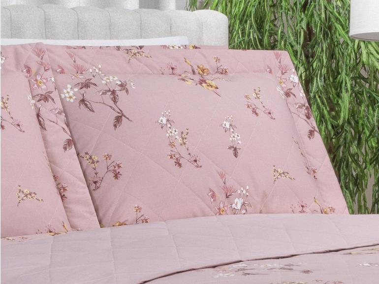 Kit: 1 Cobre-leito Solteiro + 1 Porta-travesseiro Percal 200 fios - Beatrice Vintage - Dui Design