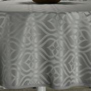 Toalha de Mesa Fácil de Limpar Redonda 220cm - Belgrado Cinza Dove - Dui Design