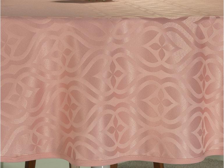 Toalha de Mesa Fácil de Limpar Redonda 160cm - Belgrado Rosa Velho - Dui Design