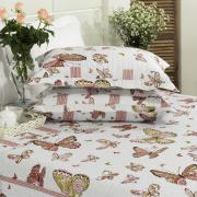 Kit: 1 Cobre-leito Queen Bouti de Algodo PatchWork + 2 Porta-travesseiros - Bella - Dui Design
