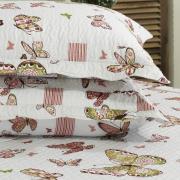 Kit: 1 Cobre-leito Queen Bouti de Algodo PatchWork + 2 Porta-travesseiros - Bella - Dui Design