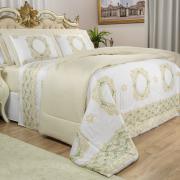 Jogo de Cama Casal Cetim 300 fios - Bellagio Marfim - Dui Design