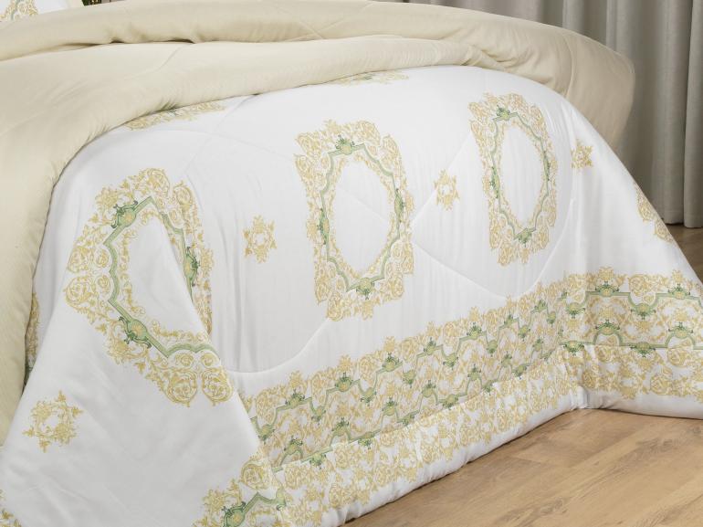 Jogo de Cama Casal Cetim 300 fios - Bellagio Marfim - Dui Design
