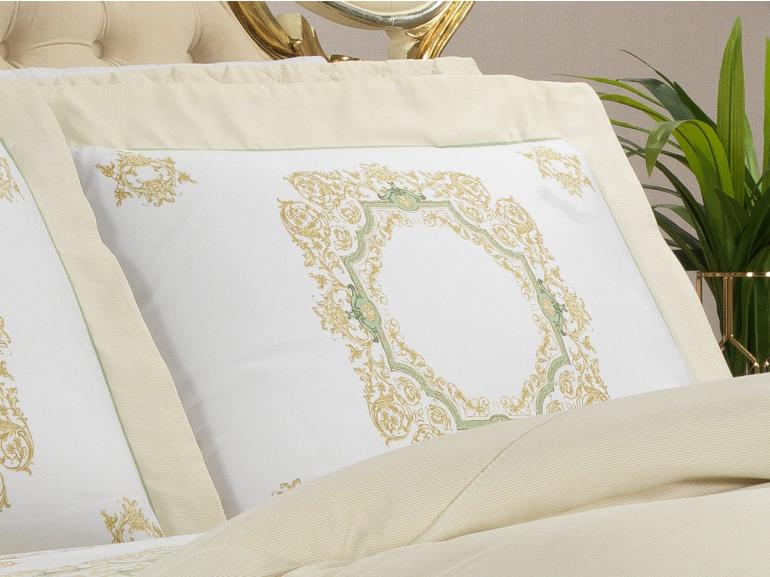 Jogo de Cama Casal Cetim 300 fios - Bellagio Marfim - Dui Design