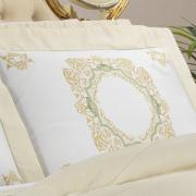 Jogo de Cama Casal Cetim 300 fios - Bellagio Marfim - Dui Design