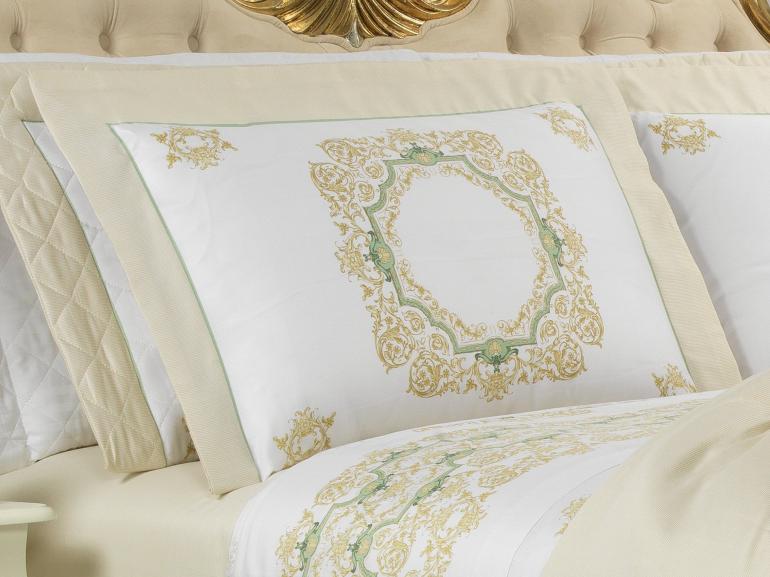 Jogo de Cama Casal Cetim 300 fios - Bellagio Marfim - Dui Design