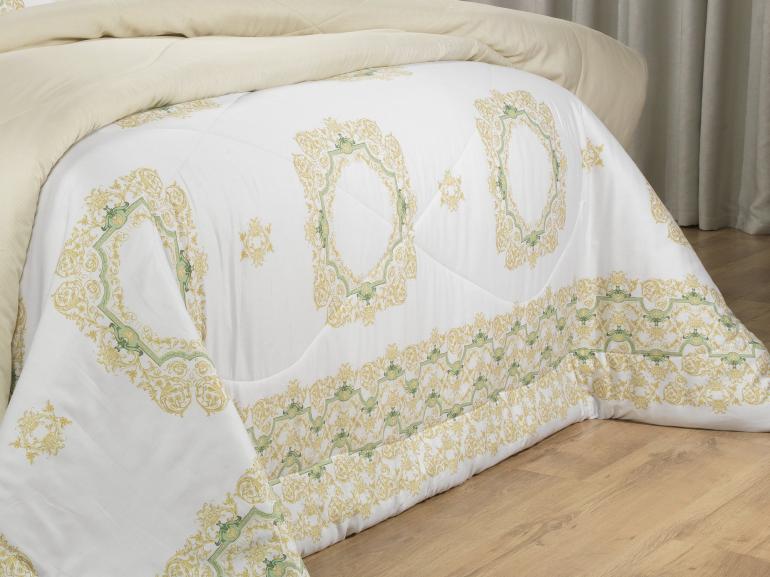 Edredom King Cetim 300 fios - Bellagio Marfim - Dui Design