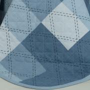 Kit: 1 Cobre-leito Queen + 2 Porta-travesseiros 150 fios - Benedit Azul - Dui Design