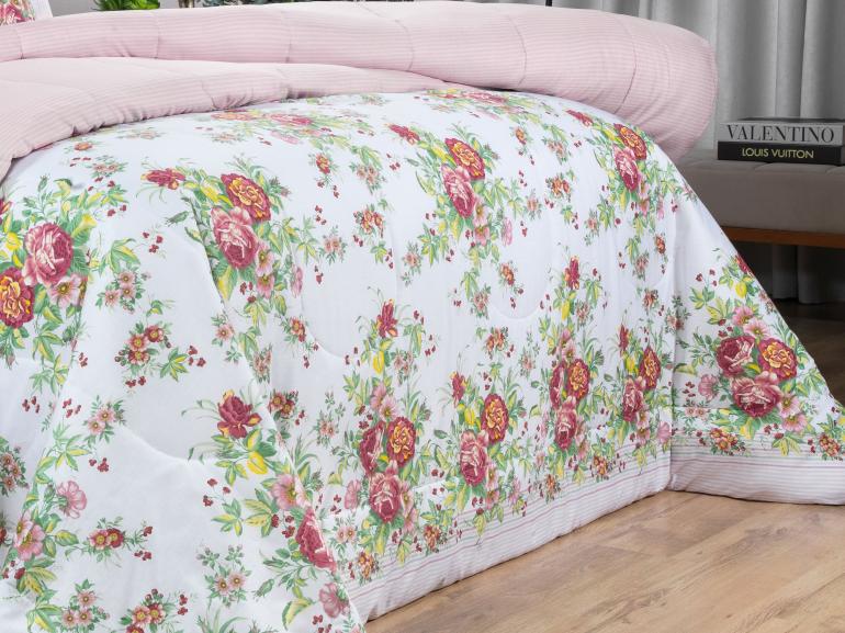 Jogo de Cama King 150 fios - Bia Rosa - Dui Design