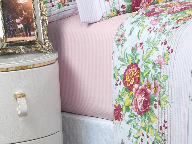 Jogo de Cama King 150 fios - Bia Rosa - Dui Design