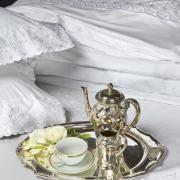Jogo de Cama Queen Percal 200 fios 100% Algodo com Bordado Ingls - Blanca - Dui Design