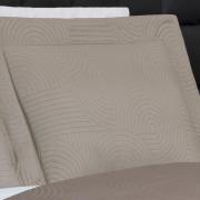 Kit: 1 Cobre-leito Casal Bouti de Microfibra Ultrasonic  + 2 Porta-travesseiros - Blend Taupe - Dui Design