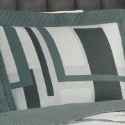 Kit: 1 Cobre-leito Casal Bouti de Microfibra Ultrasonic Estampada + 2 Porta-travesseiros - Block Granite - Dui Design