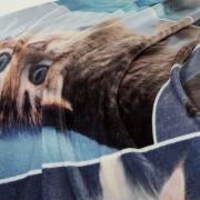 Cobertor Avulso King Flanelado com Estampa Digital 260 gramas/m² - Blue Cats - Dui Design