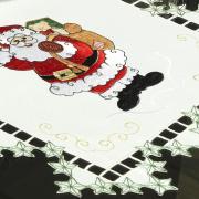 Trilho de Mesa Natal com Bordado Richelieu 40x85cm - Boas Festas Natural - Dui Design