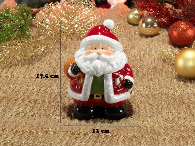 Bomboniere Natal de Cermica com 17,5cm de altura - Papai Noel - Dui Design