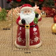 Bomboniere Natal de Cerâmica com 20,5cm de altura - Santa Claus - Dui Design