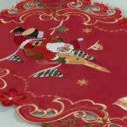 Trilho de Mesa Natal com Bordado Richelieu 40x85cm Avulso - Bondade Vermelho - Dui Design
