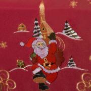 Trilho de Mesa Natal com Bordado Richelieu 45x170cm Avulso - Bondade Vermelho - Dui Design