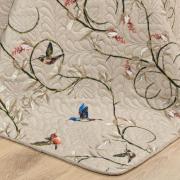 Kit: 1 Cobre-leito Solteiro Bouti de Microfibra Ultrasonic Estampada + 1 Porta-travesseiro - Bonny Bege - Dui Design