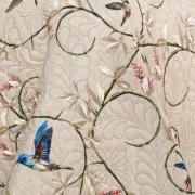 Kit: 1 Cobre-leito Solteiro Bouti de Microfibra Ultrasonic Estampada + 1 Porta-travesseiro - Bonny Bege - Dui Design