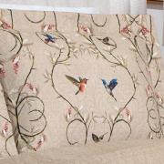 Kit: 1 Cobre-leito Solteiro Bouti de Microfibra Ultrasonic Estampada + 1 Porta-travesseiro - Bonny Bege - Dui Design