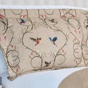 Kit: 1 Cobre-leito Solteiro Bouti de Microfibra Ultrasonic Estampada + 1 Porta-travesseiro - Bonny Bege - Dui Design