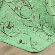 Kit: 1 Cobre-leito Casal Bouti de Microfibra Ultrasonic Estampada + 2 Porta-travesseiros - Bonny Verde - Dui Design