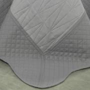 Kit: 1 Cobre-leito Casal Bouti de Microfibra Ultrasonic + 2 Porta-travesseiros - Boome Cinza - Dui Design