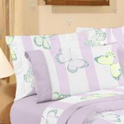 Jogo de Cama Casal Percal 200 fios 100% Algodo - Borboletas - Sultan