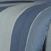 Kit: 1 Cobre-leito Casal + 2 Porta-travesseiros Percal 200 fios - Boston Azul - Dui Design