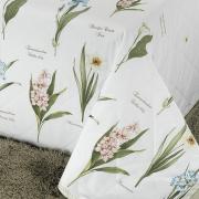 Kit: 1 Cobre-leito Casal + 2 Porta-travesseiros Percal 200 fios 100% Algodo - Botanical - Dui Design