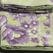 Jogo Americano 4 Lugares (4 peas) com Barra Aplicada 35x50cm - Bouquet Lils - Dui Design