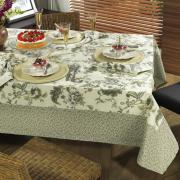 Toalha de Mesa com Barra Aplicada Retangular 6 Lugares 160x220cm - Bourbon - Dui Design