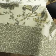 Toalha de Mesa com Barra Aplicada Retangular 6 Lugares 160x220cm - Bourbon - Dui Design