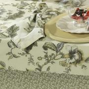 Toalha de Mesa com Barra Aplicada Retangular 6 Lugares 160x220cm - Bourbon - Dui Design