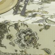 Toalha de Mesa com Barra Aplicada Retangular 6 Lugares 160x220cm - Bourbon - Dui Design