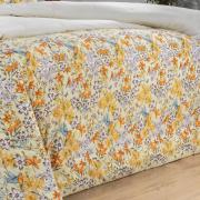 Enxoval Casal com Edredom 5 peas Percal 180 fios - Brenda Marfim - Dui Design