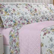 Enxoval Casal com Cobre-leito 7 peas 180 fios - Brenda Rosa - Dui Design