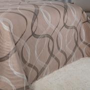 Kit: 1 Cobre-leito Solteiro Bouti de Microfibra Ultrasonic Estampada + 1 Porta-travesseiro - Brisa Taupe - Dui Design