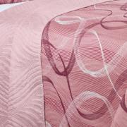 Kit: 1 Cobre-leito Queen Bouti de Microfibra Ultrasonic Estampada + 2 Porta-travesseiros - Brisa Rosa Barroque - Dui Design