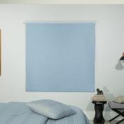 Persiana Rolo - Tecido Blackout - Textura Linho - Altura de 1,60m e 0,90m de Largura - Bruxelas Azul Celestial - Dui Design