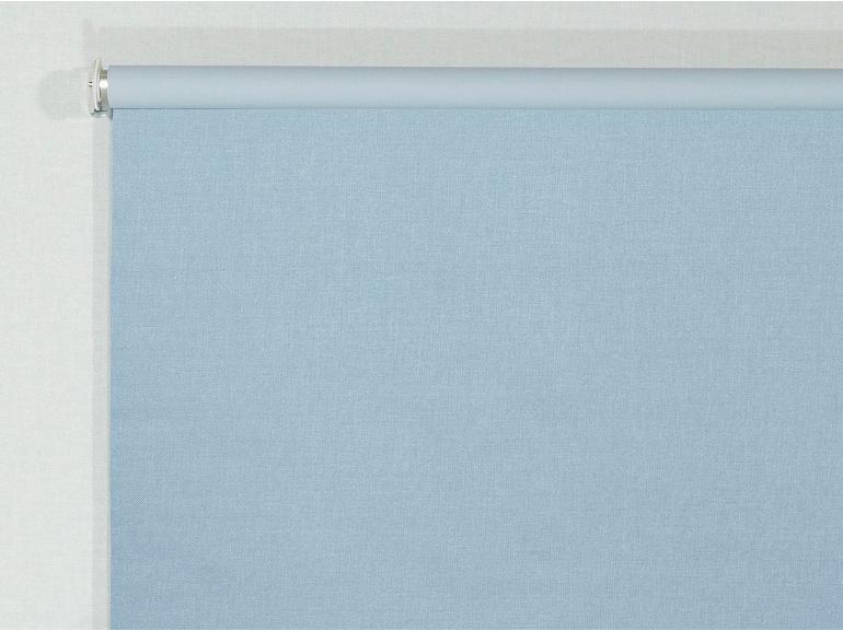 Persiana Rolo - Tecido Blackout - Textura Linho - Altura de 2,20m e 1,80m de Largura - Bruxelas Azul Celestial - Dui Design