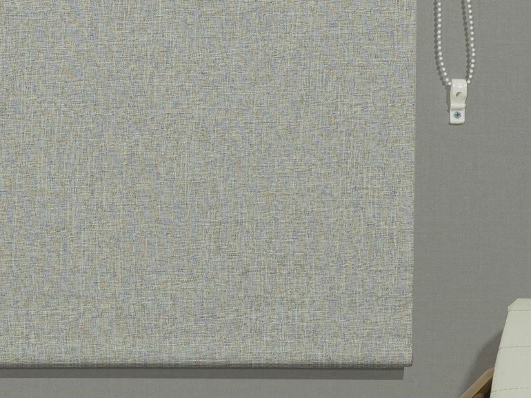 Persiana Rolo - Tecido Blackout - Textura Linho - Altura de 2,20m e 1,60m de Largura - Bruxelas Cinza Mescla - Dui Design