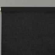 Persiana Rolo - Tecido Blackout - Textura Linho - Altura de 1,60m e 0,90m de Largura - Bruxelas Preto - Dui Design